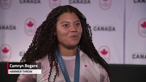 Canada’s Camryn Rogers on women’s hammer throw gold