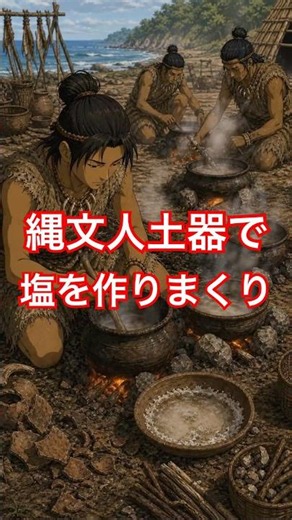 縄文時代、土器で塩を作っていた #縄文時代 #雑学 #歴史 #アニメ