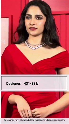 Rukmini Vasanth’s Bold Red Draped Sari! ❤️✨ | Price Revealed #fashiontrends #rukminivasanth
