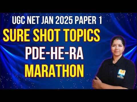 MARATHON-UGC NET Paper 1 PYQs|People Development & Environment|Research Aptitude|Higher Education