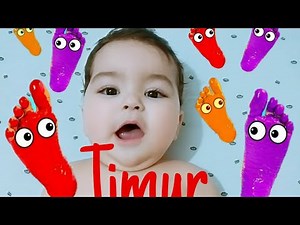 Learn Colors for kids with feet Painting