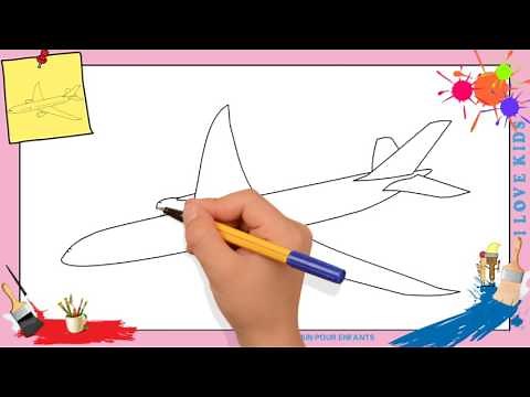 Dessin avion - Comment dessiner un avion FACILEMENT etape par etape pour ENFANTS