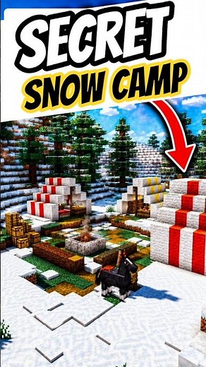Secret Snow Camp Build in Minecraft! ⛺ #minecraft ‪@minecraft‬