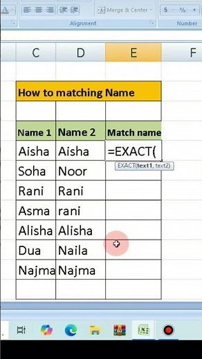 How to Matching Name formula in Excel |Microsoft Excel part 27| Learnbusinesskc3 |