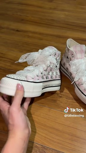 DIY Bedazzled Converse Wedding Gift
