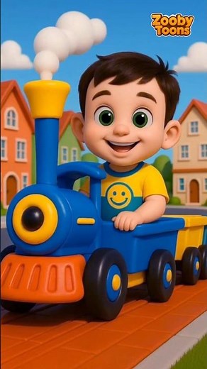 Colorful Train Fun | Kids Laugh & Learn with Toy Train | @zoobytoons | Nursery Rhymes & Kids Songs