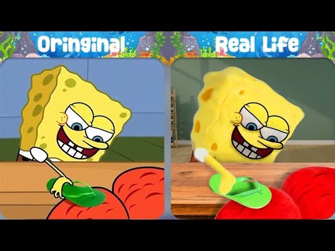 SpongeBob slap Mr. Krabs 😂 | SpongeBob Original vs Real life | SpongeBob Animation