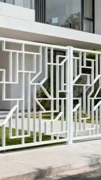 4D minimalist home iron fence designs and motifs
