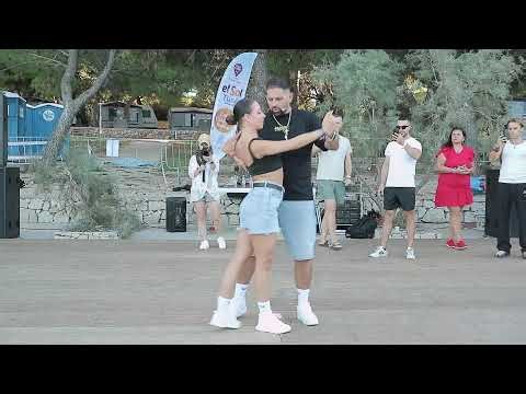 Bachata Lesson: "Bachata Fundamentals" Daniel & Monika in Tisno, Croatia (El Sol)