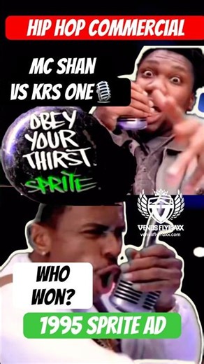 KRS-One vs #MCShan 1995 Who Won? #Sprite #TVCommercial #hiphopculture #krsone #hiphop #superbowlad