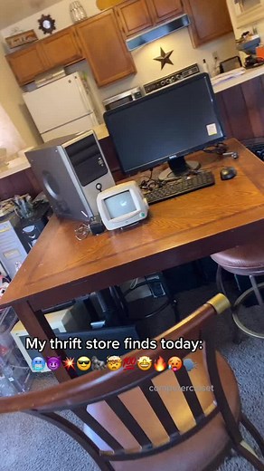It was 50% off today at the first store 😩🥶🥵💯💥🔥😈😳 (I’ll use the monitor and peripherals to resell with PC setups) 🥶🔥 #thrift #tech #computer #thrifted