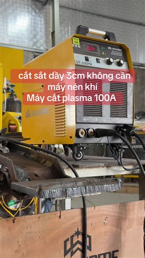 Máy cắt sắt plasma weldhome. 100A tích hợp máy nén khí trong. Cắt dầy 3cm #maycatplasma #mayhanweldhome #mayhan