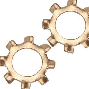 [Hot Item] DIN 6798A M3-M30 Non-Slip Brass Copper Bronze Material External Internal Tooth Lock Washer