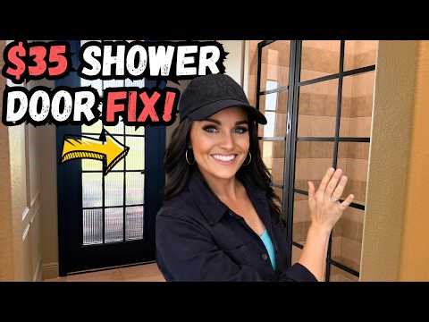 DIY Grid Shower Door That Looks Designer! (Budget Hack)