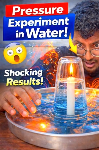 Candle Water Experiment | Shocking Air Pressure Trick 😱 #experiment #chemistryreaction