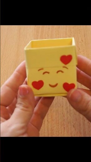 #gift box diy 🥰 Emoji Geschenk Schachtel basteln #cute gift #emoji