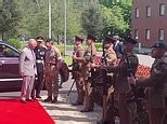 King Charles arrives at the Royal School of Military Engineering