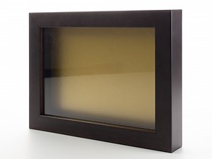 Brown Shadowbox Gallery Wood Frame With Gold Backing, Various Sizes - Acrylic Front and Hanging Hardware - Etsy