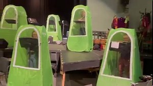 28K views · 163 reactions | While they may not be marching in formation, the GA band has been able to safely practice together in their pop-up music pods since returning for hybrid learning in January. This creative mitigation solution has caught the eye of media around the world. Watch our news feed for more. | Wenatchee School District 246 | Facebook