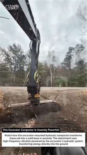 This Excavator Compactor Is Insanely Powerful! Ground Solid in Seconds