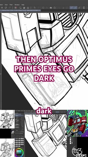 Optimus Prime goes from red to black. Optimus Prime has died. 12 year old me was shocked