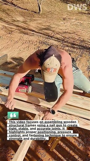 Fast Wooden Frame Assembly Using Nail Gun | Strong and Precise Joint Technique