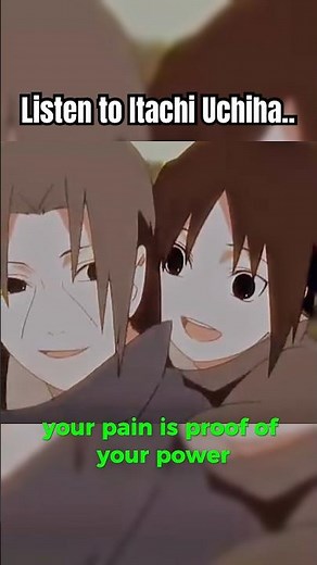 Itachi Uchiha always gave the best speeches about sacrifices…