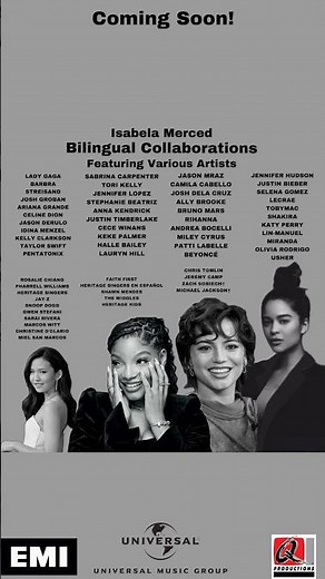 Bilingual Collaborations, a brand new music album by @IsabelaMerced, coming soon!