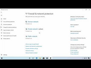 42: Windows 10 | Firewall & Network Protection - Windows Security | Beginners To Advance Course