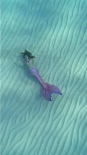Mermaid swims & plays on the ocean floor! 😍 #mermaid #ocean #h2o #thelittlemermaid #travel #beach