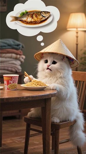 cat eating noodles #shorts