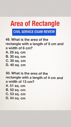 3.1K views · 66 reactions | How to find the Area of a Rectangle? 樂 #civilserviceexam #CSE #CSEReview | ORC Online Review PH | Facebook
