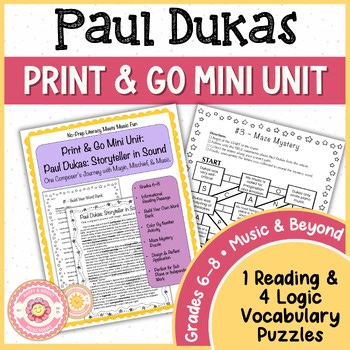 Paul Dukas Composer Study Mini Unit | Middle School Music Activities