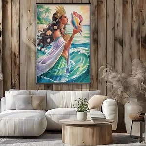 Yemaya Goddess of the Sea Print Vibrant Coastal Wall Art,ocean Artwork,ocean's Majesty in Colorful Digital Wall Art Decor, Artful Decoration - Etsy UK