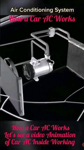 How a Car AC Works-Live Animation-Science Thermal Engineering#trending #reels #mechanic #automobile