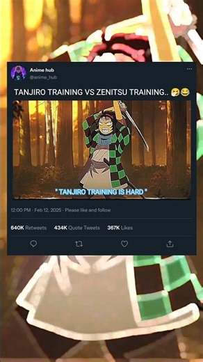 TANJIRO TRAINING VS ZENITSU TRAINING... 🤧😂 #anime #animeedit #mitsurikanjori #demonslayer #animegif