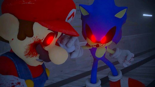 SONIC.EXE vs MARIO.EXE! (Mario vs Sonic 3D Animation) CreepyPasta Animation: Cartoon Fight Club CreepyPasta Episode! | Animation Rewind