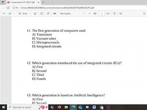 Basic of ICT MCQ and Answers