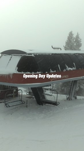 THE SNOW HAS ARRIVED and Opening Day is tomorrow. Are you ready? What you should know: 🚠 Wild Blue Gondola will start spinning at 8:30 am ⛷️ Upper High Noon and Spike will be open for skiing and riding accessed by Sunshine Express ⬇️ Skiers and riders will need to download Wild Blue Gondola to return to the base area 🏂 SnowSports will have a dedicated beginner learning area at the top of Wild Blue Gondola, no beginner terrain will be open to the public 🤘 Rails will be set up on Spike below Re
