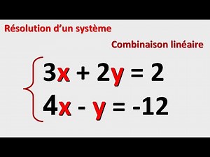 Résolution d'un système de 2 équations à 2 inconnues par la méthode de la combinaison linéaire 3AC