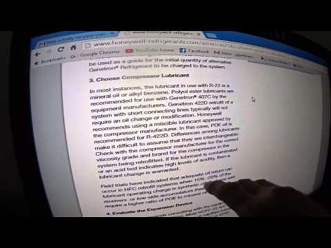 POE oil on top of alkabenzene oil in refrigerant change overs