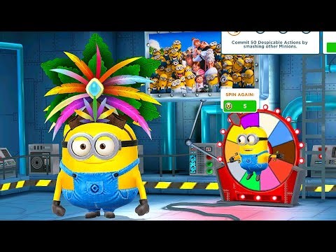 Carnival Jerry minion did 160 Despicable actions with skateboard props in the Park