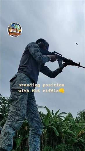 Standing position marksmanship M16 #shorts