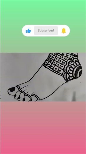 Wedding ankle length belt style leg mehandi design