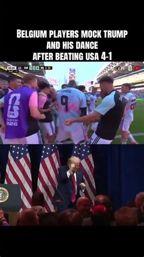 Belgium Hit The Trump Dance After Scoring! 🇧🇪😂 #Shorts #worldcup #trump #football #soccer