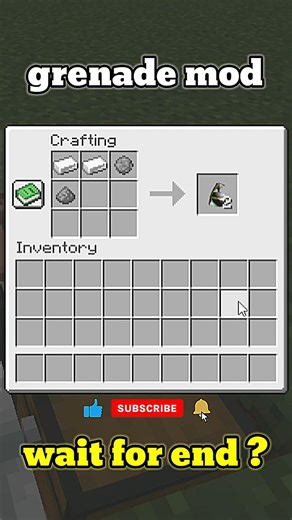 Minecraft me Craft a Grenade #minecraft #mcpe #shorts
