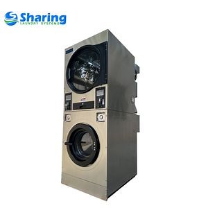 [Hot Item] Commercial Washing Machine Stack Washer and Dryer Machine for Garment with Coin Payment