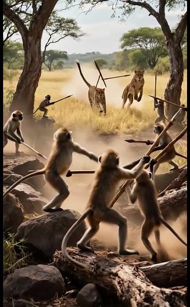 Monkey Spear Squad #wildlife #animals