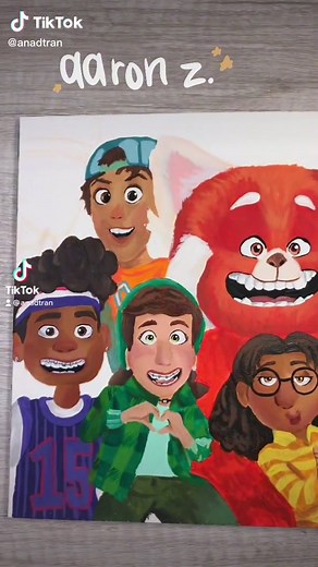 Painting Aaron Z from Four Town Turning Red