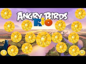 Angry Birds Rio| How to find all 15 hidden golden strawberries| Complete| FULL HD